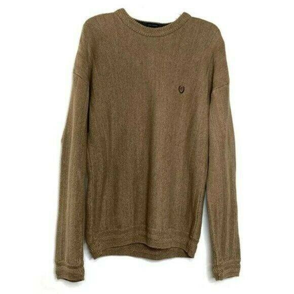 Chaps Ralph Lauren tan knit sz l Polo crew neck sweater long sleeve - Picture 11 of 11